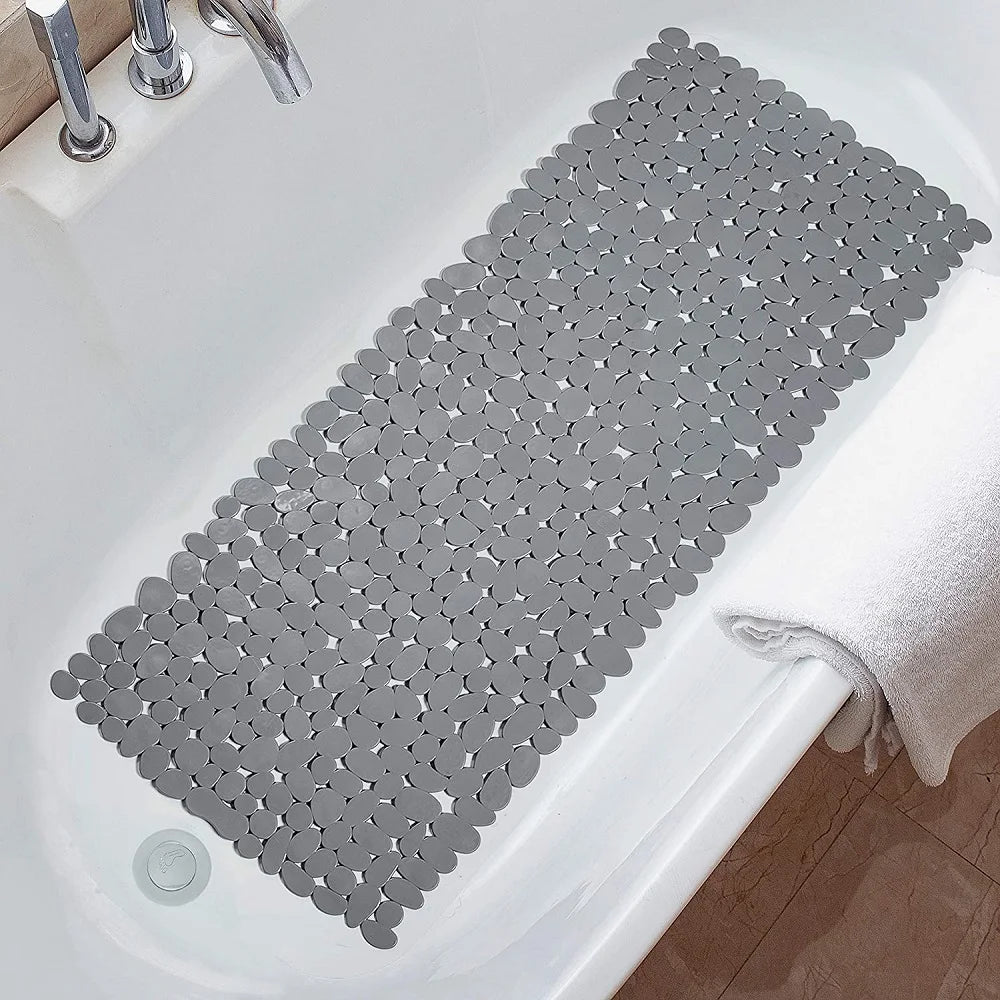 Non-Slip Bath Tub Shower Mats Pebble Shape Machine Washable Bathtub Mat