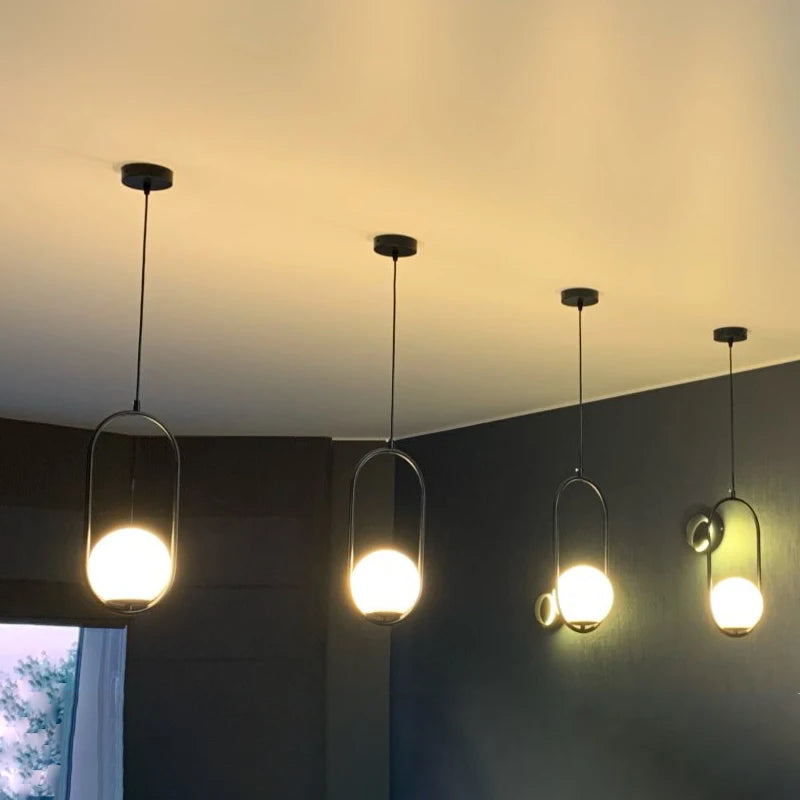 Modern Nordic Glass Ball Pendant Lights