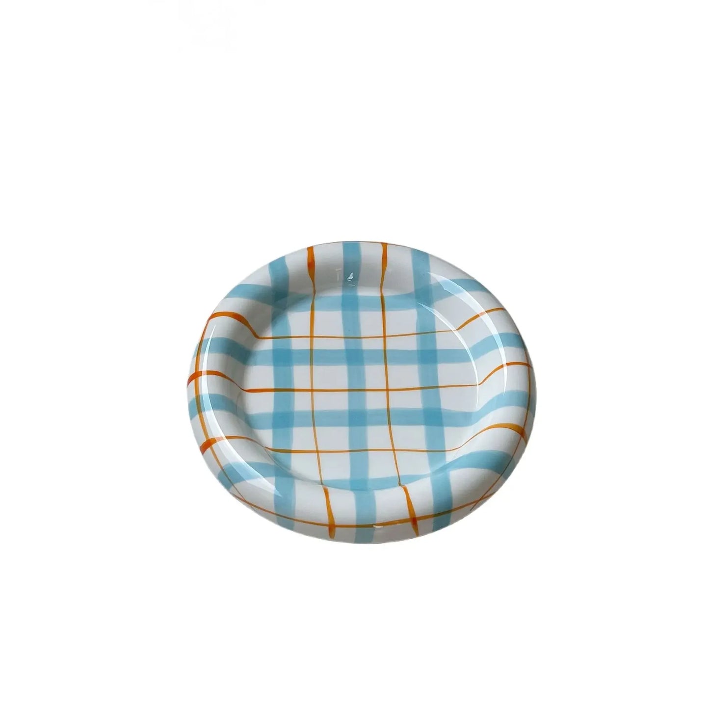 Cream Luxury Plate Dish Food Grade Ceramic Snack Cake Plate